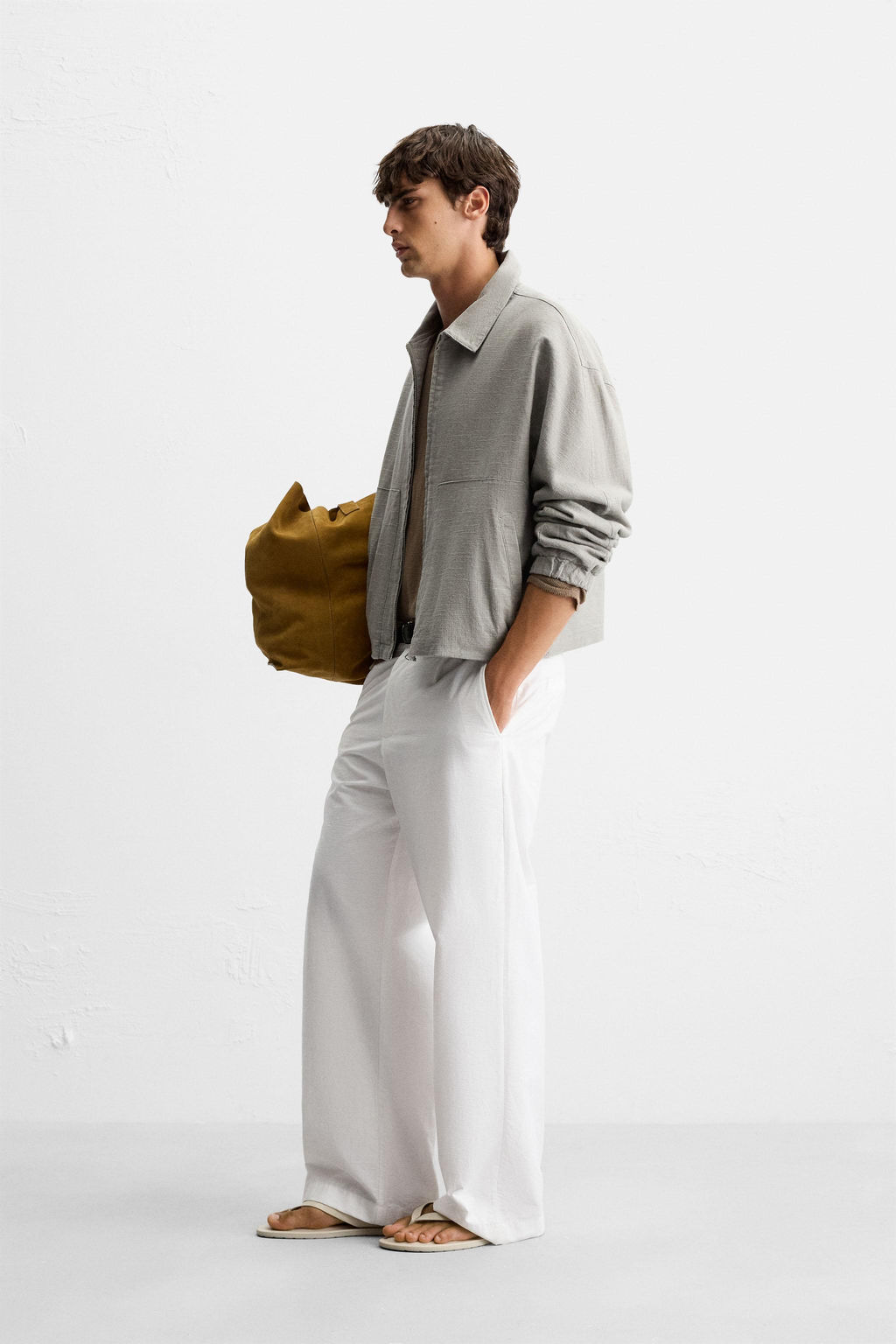 LINEN/COTTON TEXTURED JACKET - Zara фото 4