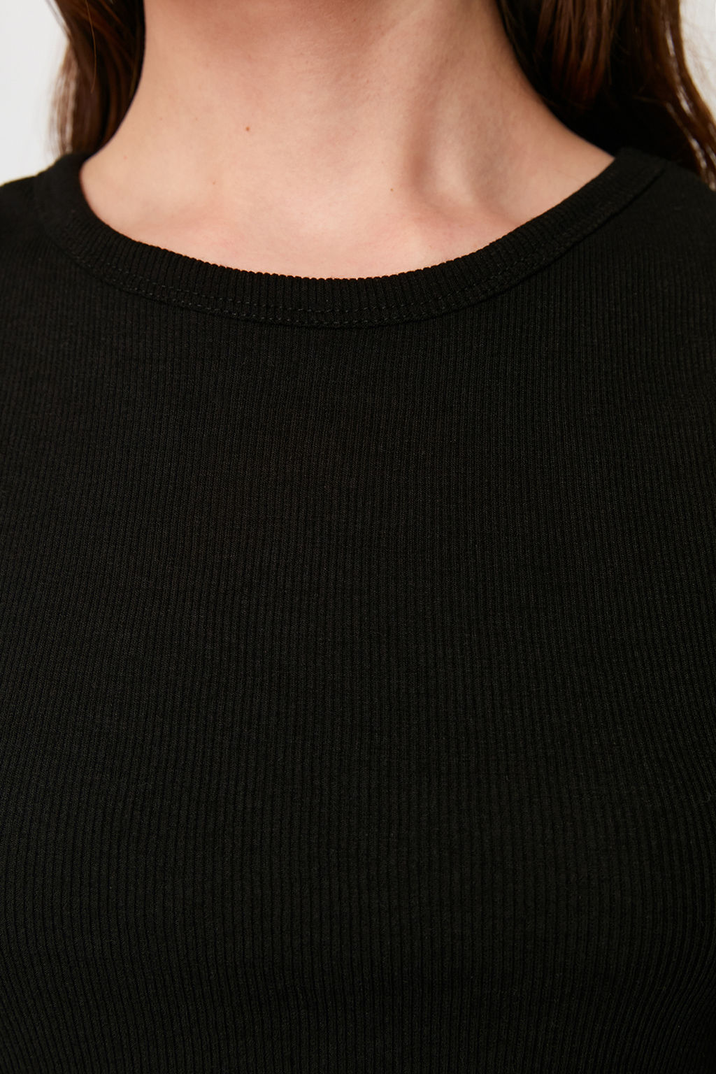 Siyah Cut Out Detayl? Bisiklet Yaka Orme Atlet TWOSS24AL00043