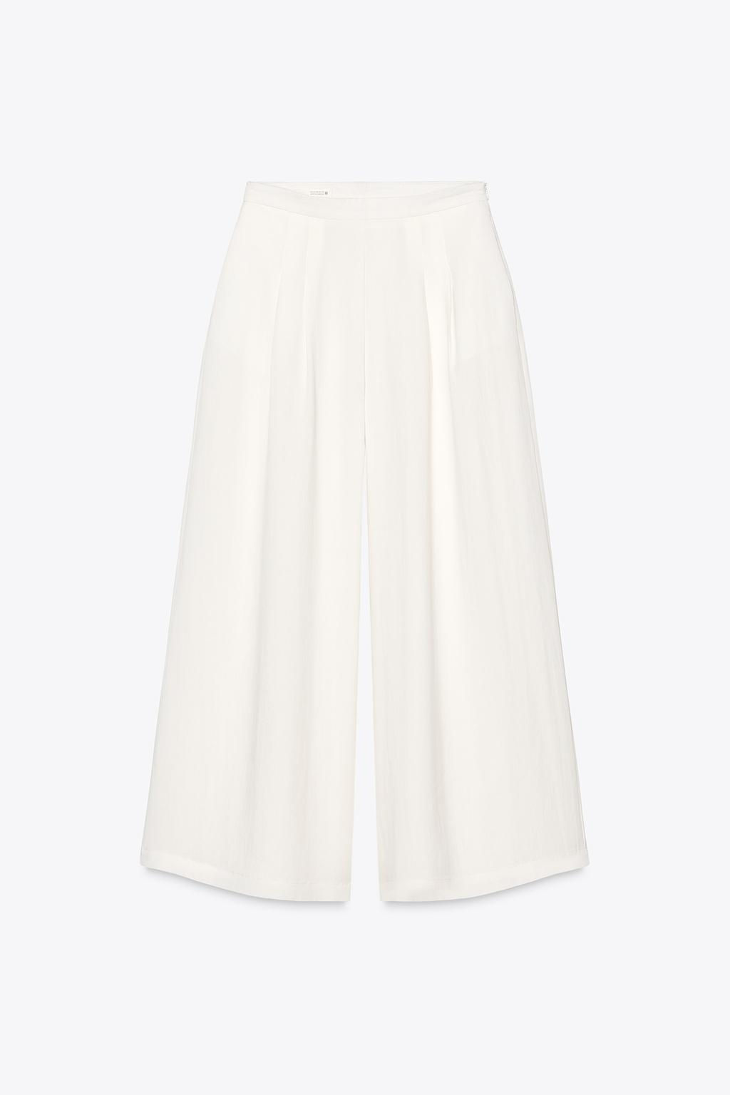 WIDE-LEG DARTED TROUSERS - Zara фото 4