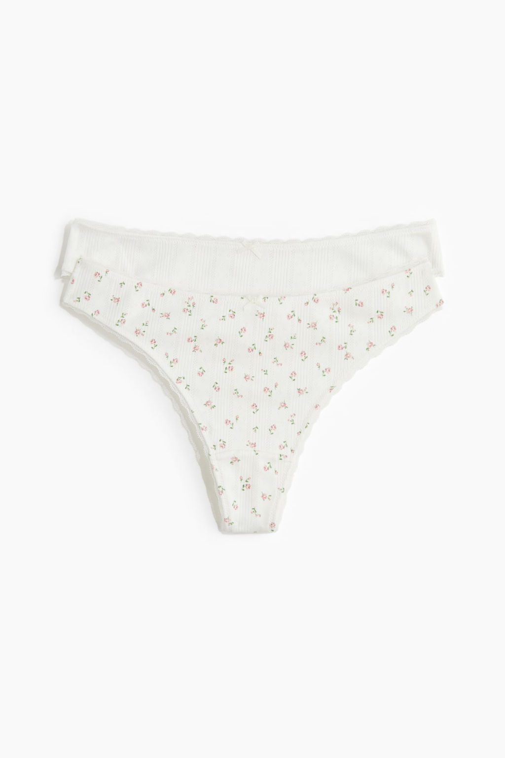 Pack de 2 bragas Thong en pointelle - H&m фото 4