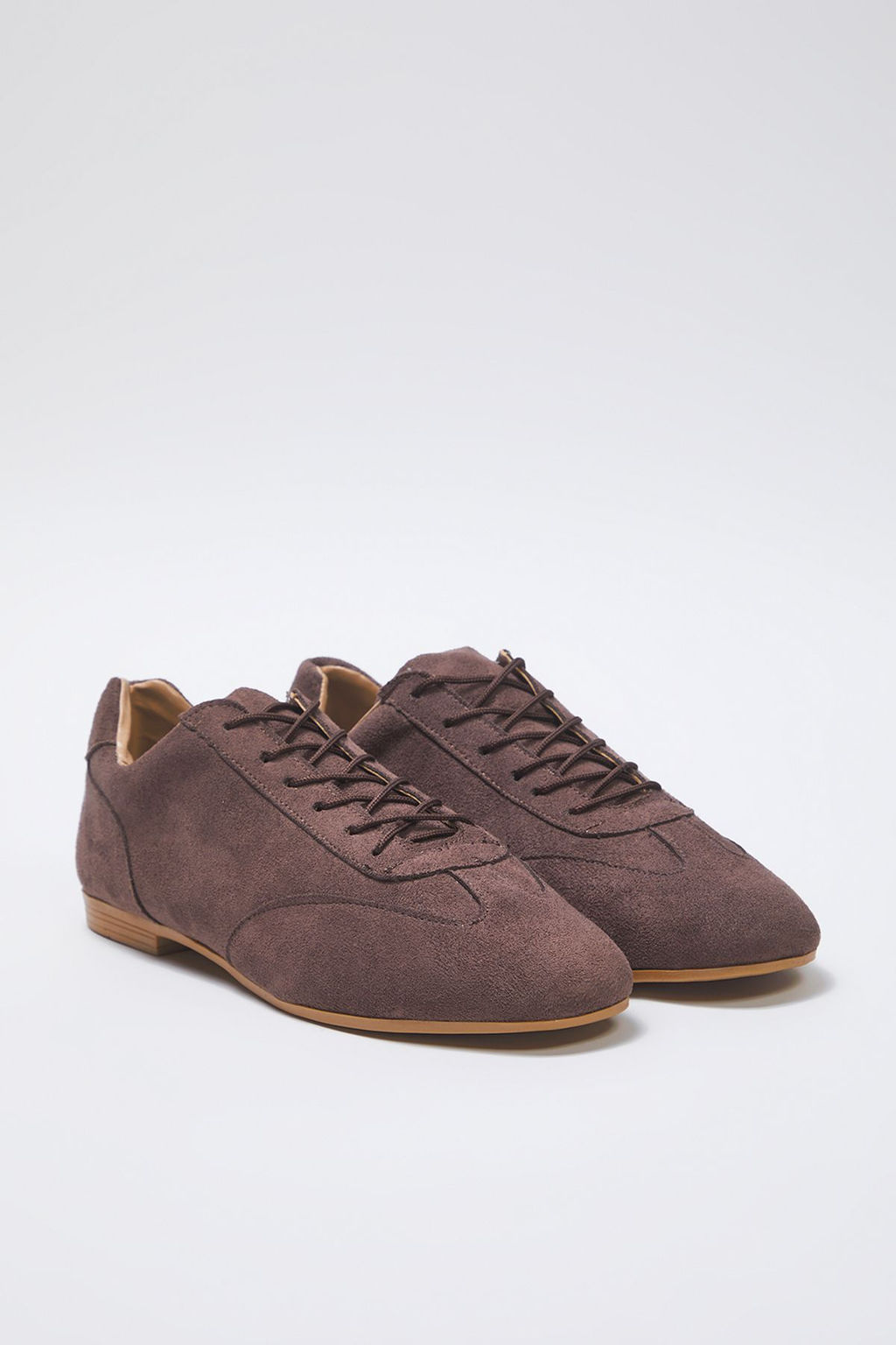 Trendyol Shoes Kahverengi Suet Bagc?kl? Kad?n Spor Ayakkab? TAKSS25SN00060 - Trendyolmilla фото 8
