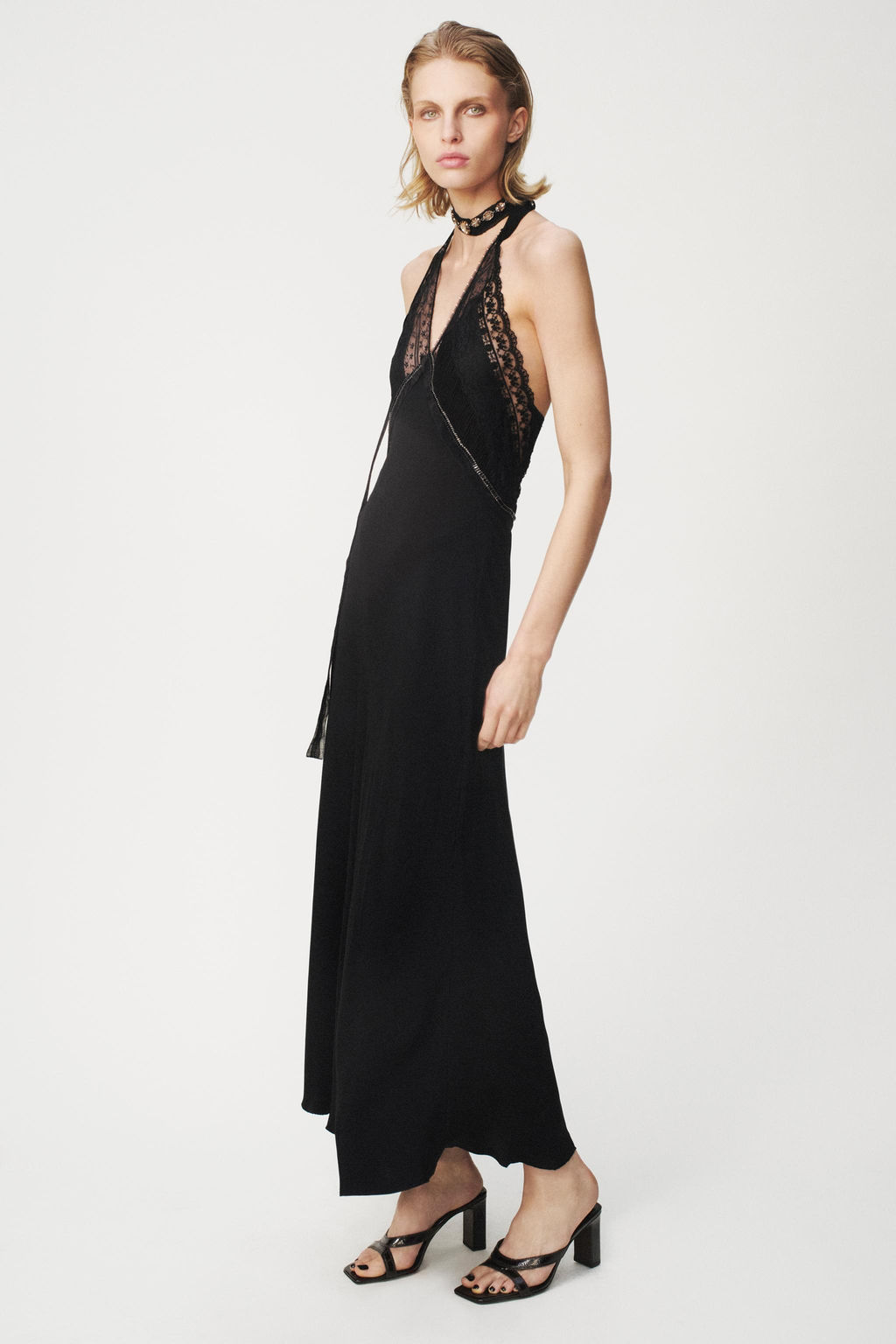 VESTIDO LENCERO - THE ITEM / Negro - Zara фото 3