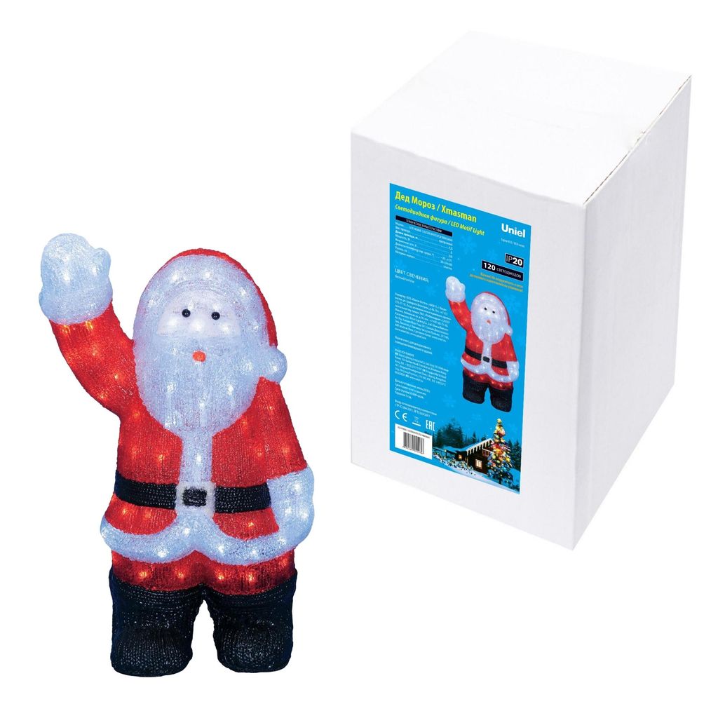 Фигуры ULD-M3860-120/STA WHITE IP20 XMASMAN - Volpe фото 2