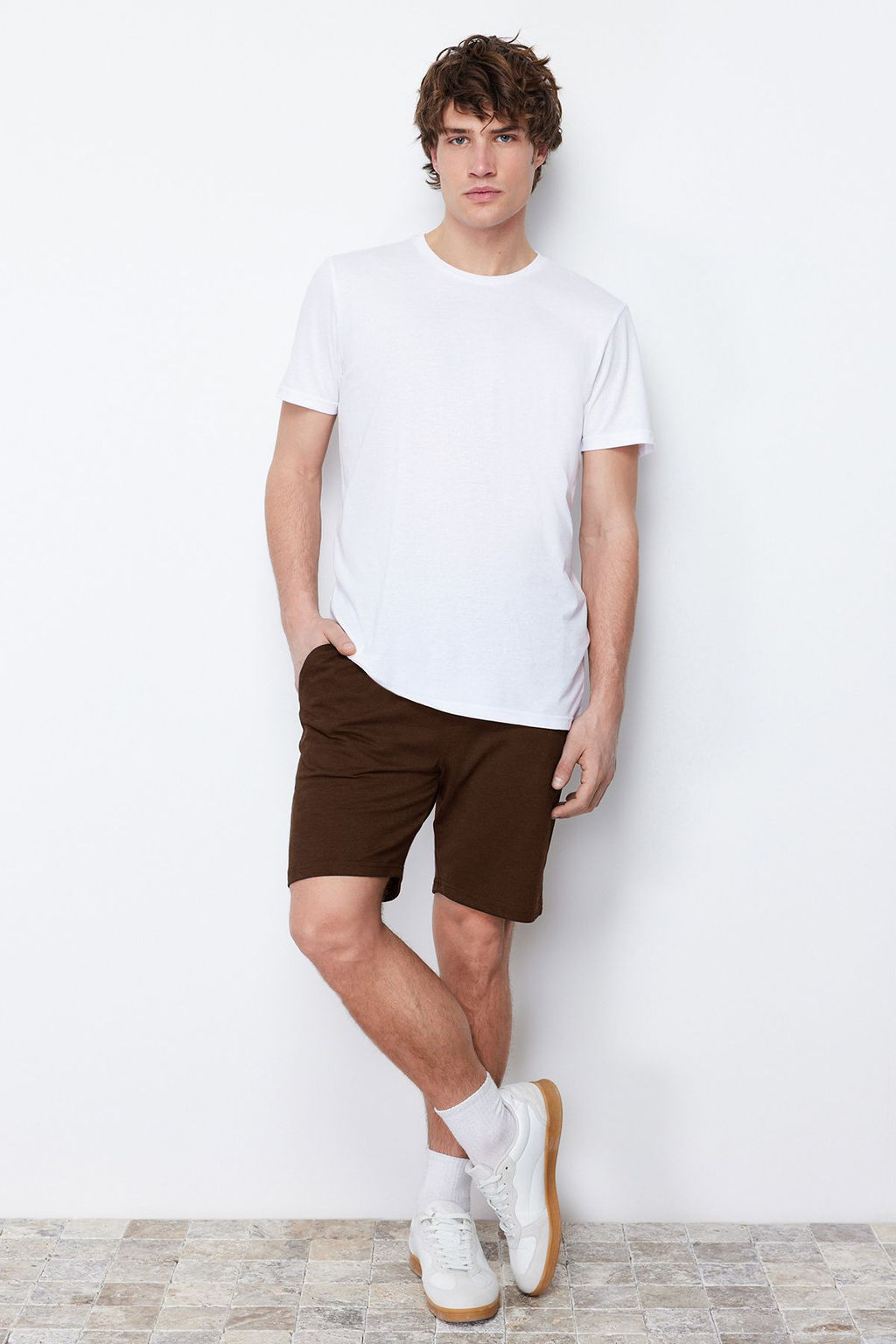 TRENDYOL MAN Kahverengi Regular/Normal Kesim Basic Sort & Bermuda TMNSS20SR0169 - Trendyolmilla фото 6