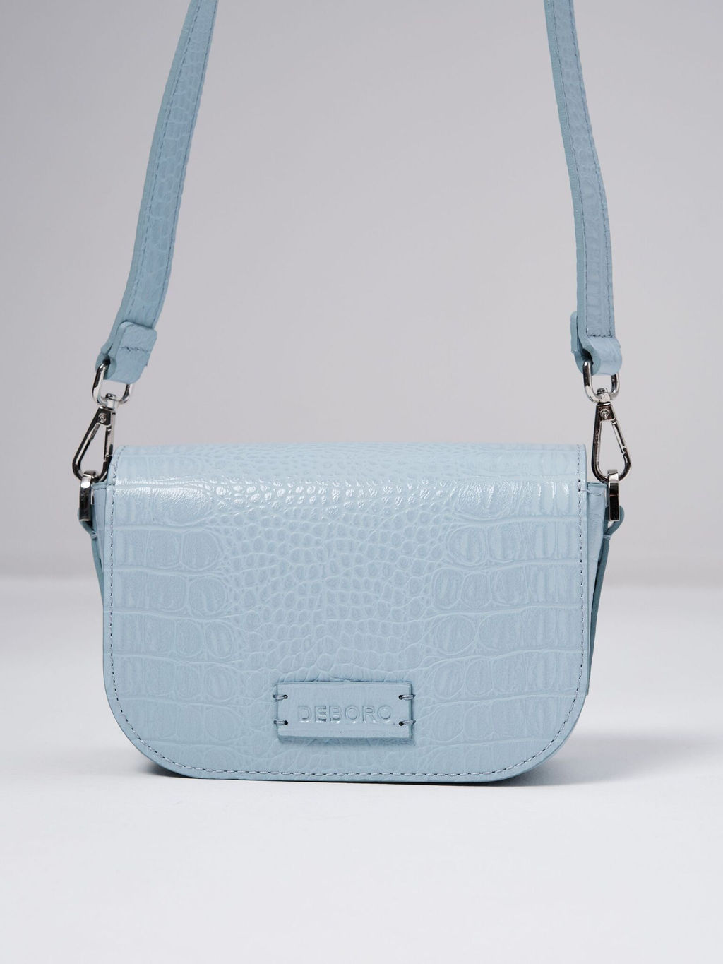 Сумка на плечо Deboro 30879 голубая вода/крок