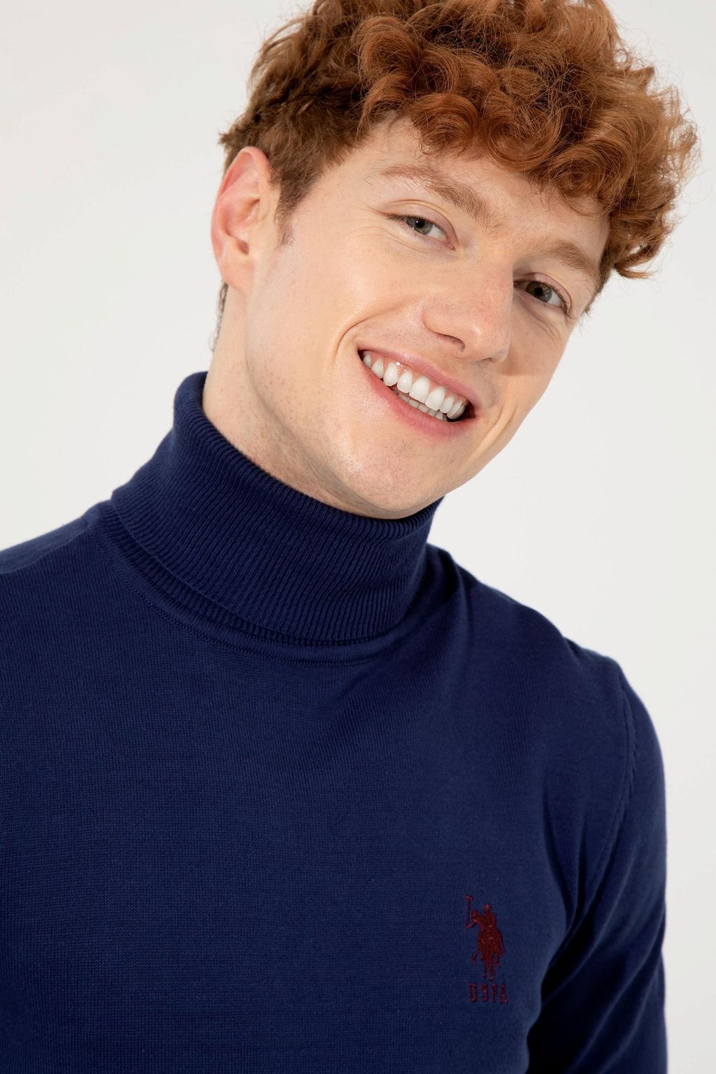 Мужской синий трикотажный свитер Basic - U.s. polo assn фото 4