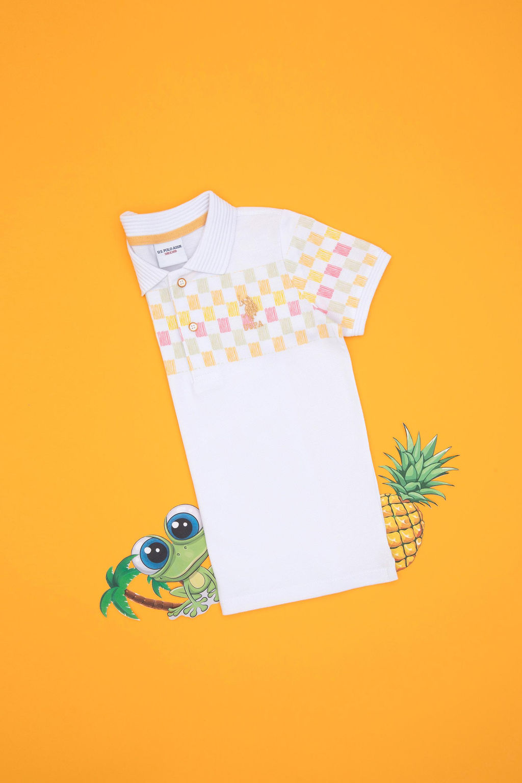 Erkek _ocuk Turuncu Polo Yaka Ti__rt Sepette S_rpriz _ndirim