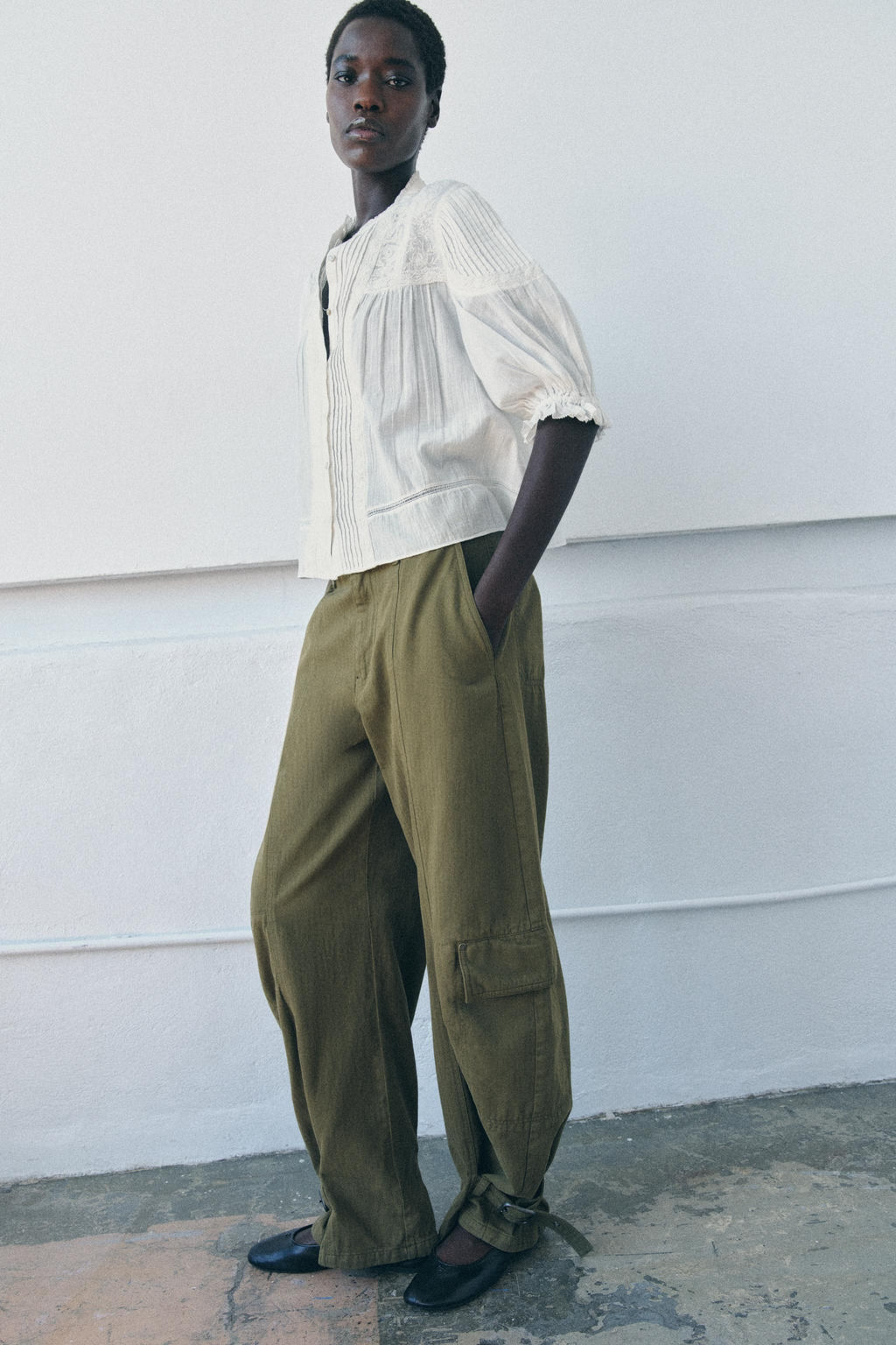 ZW COLLECTION ROMANTIC COTTON SHIRT - Zara фото 13
