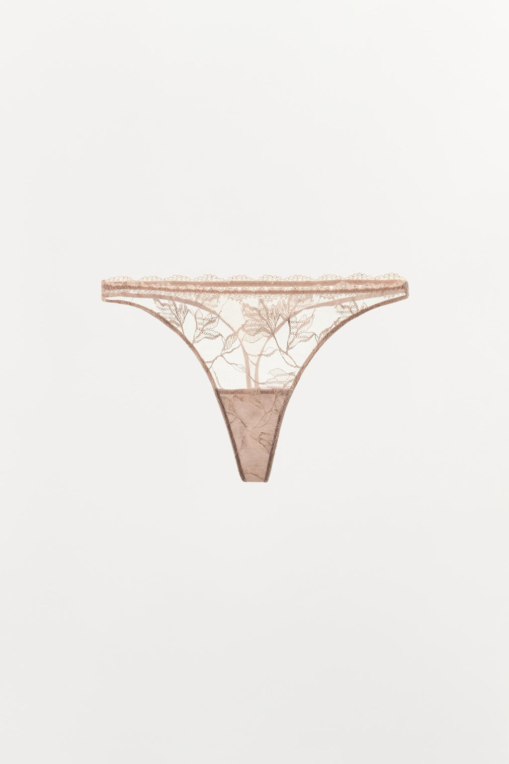 TANGA BORDADOS FLORES / Rosa palo - Zara фото 4