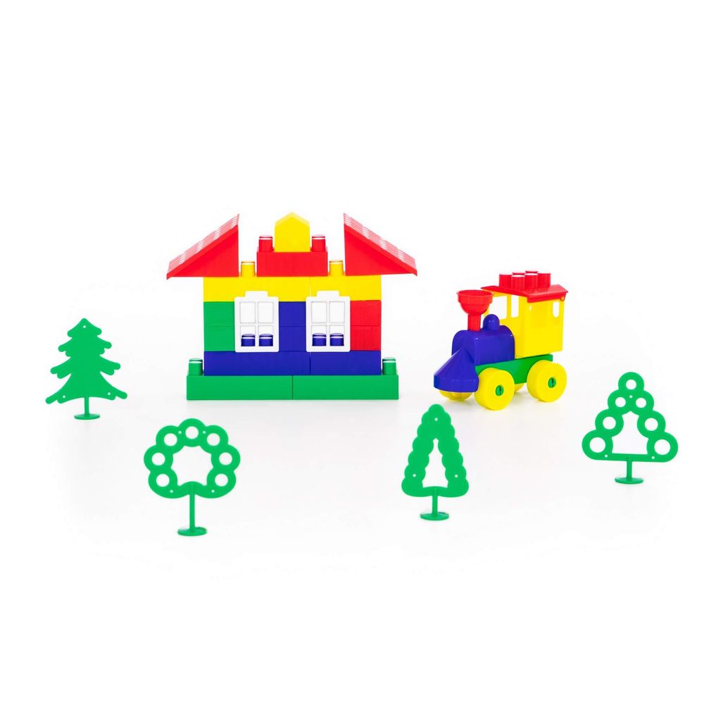 Конструктор Строитель (75 элементов) (в контейнере) - Полесье фото 3