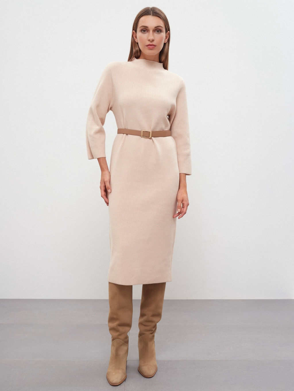 Conso/KDM 220655 - light beige Платье женское