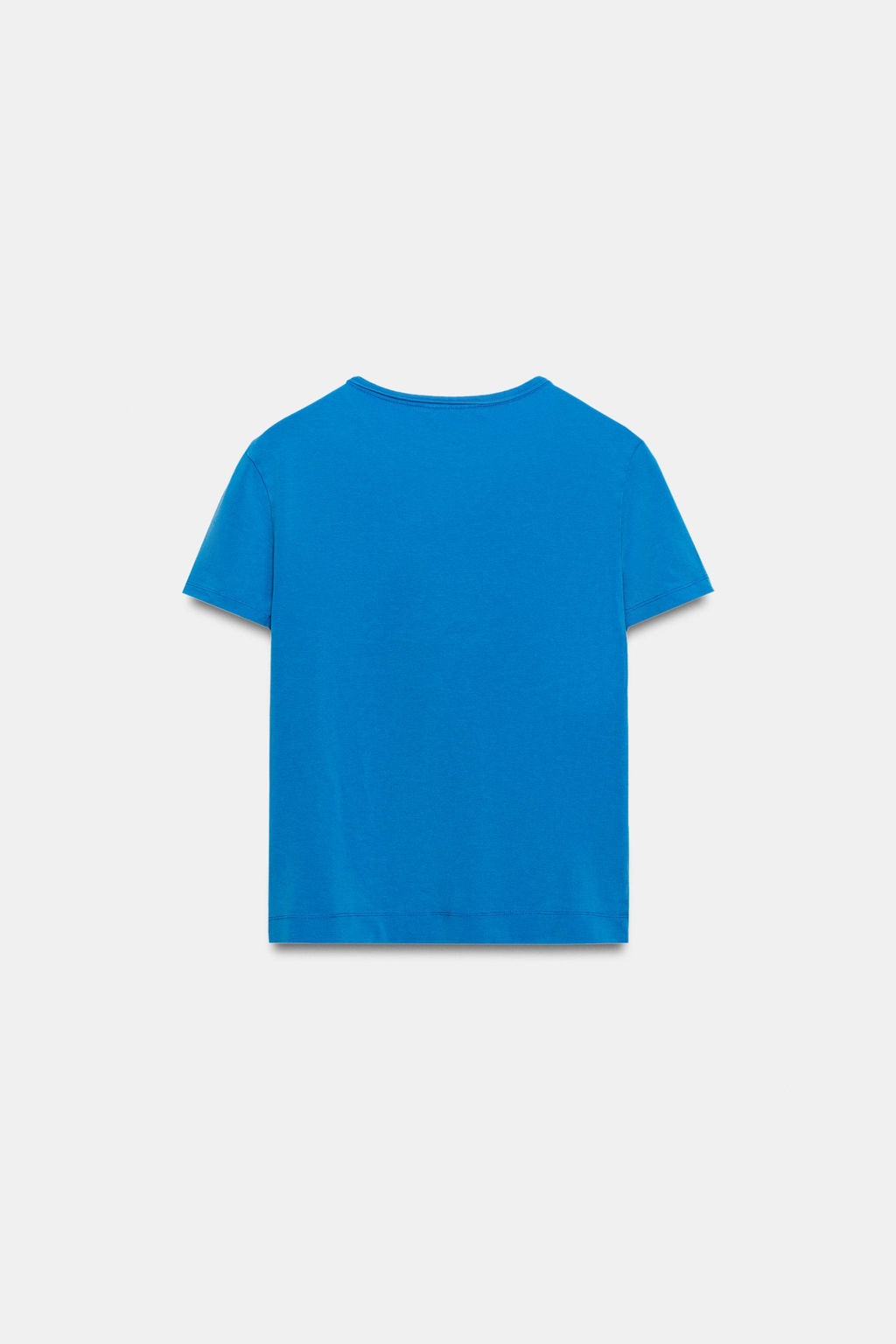 CAMISETA TEXTO BRILLO EFECTO LAVADO / Azul