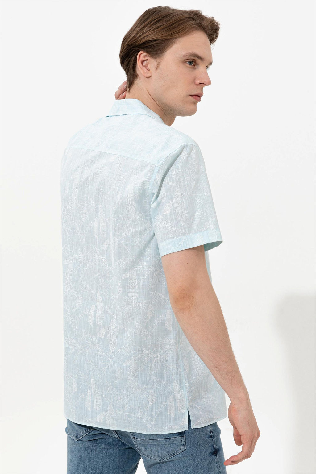 Мужская бирюзовая рубашка с коротким рукавом - U.s. polo assn фото 11