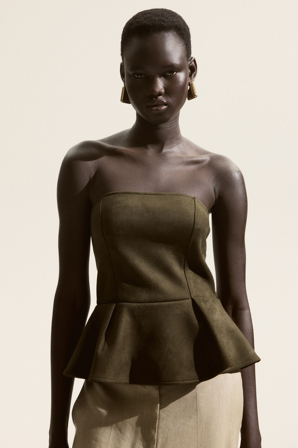 Top bandeau con peplum - H&m фото 3