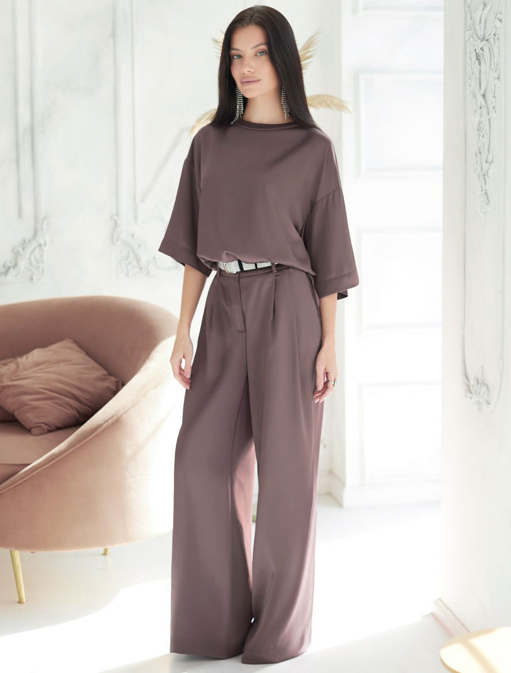 D29.279 Блузка женская кофейный