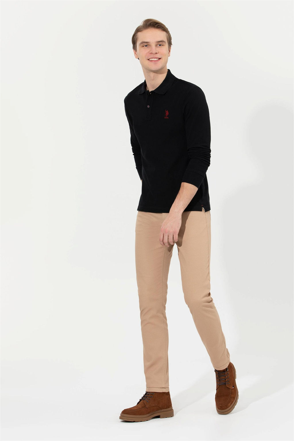 Мужские брюки из парусины светло-коричневого цвета Неожиданная скидка в корзине - U.s. polo assn фото 3