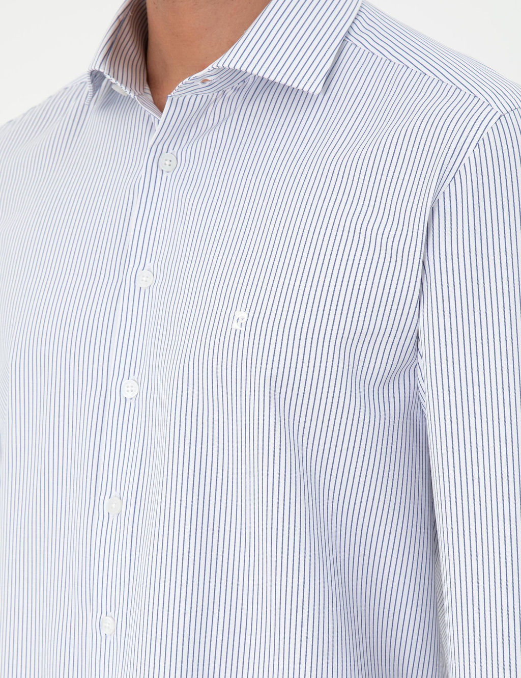 A__k Mavi _izgili Slim Fit Uzun Kollu G_mlek - Pierre cardin фото 7