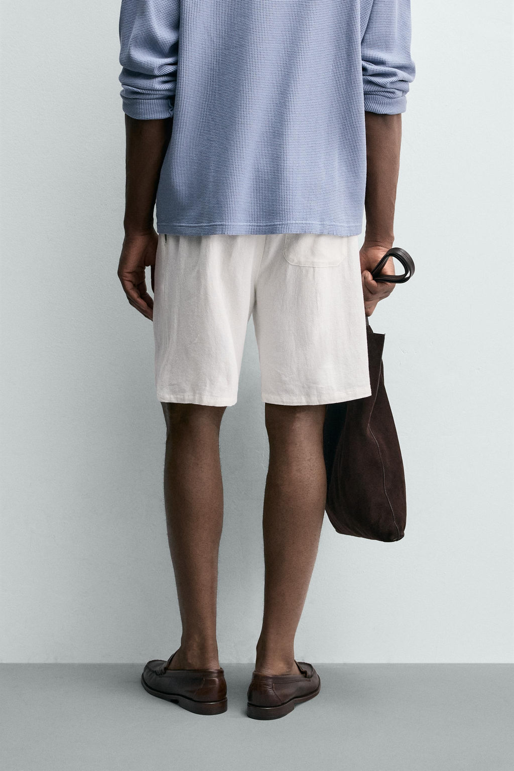 BERMUDA RELAXED FIT VISCOSA - LINO / Blanco - Zara фото 3