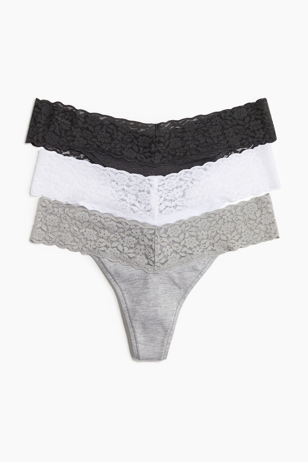 Pack 3 bragas Thong de encaje - H&m фото 5
