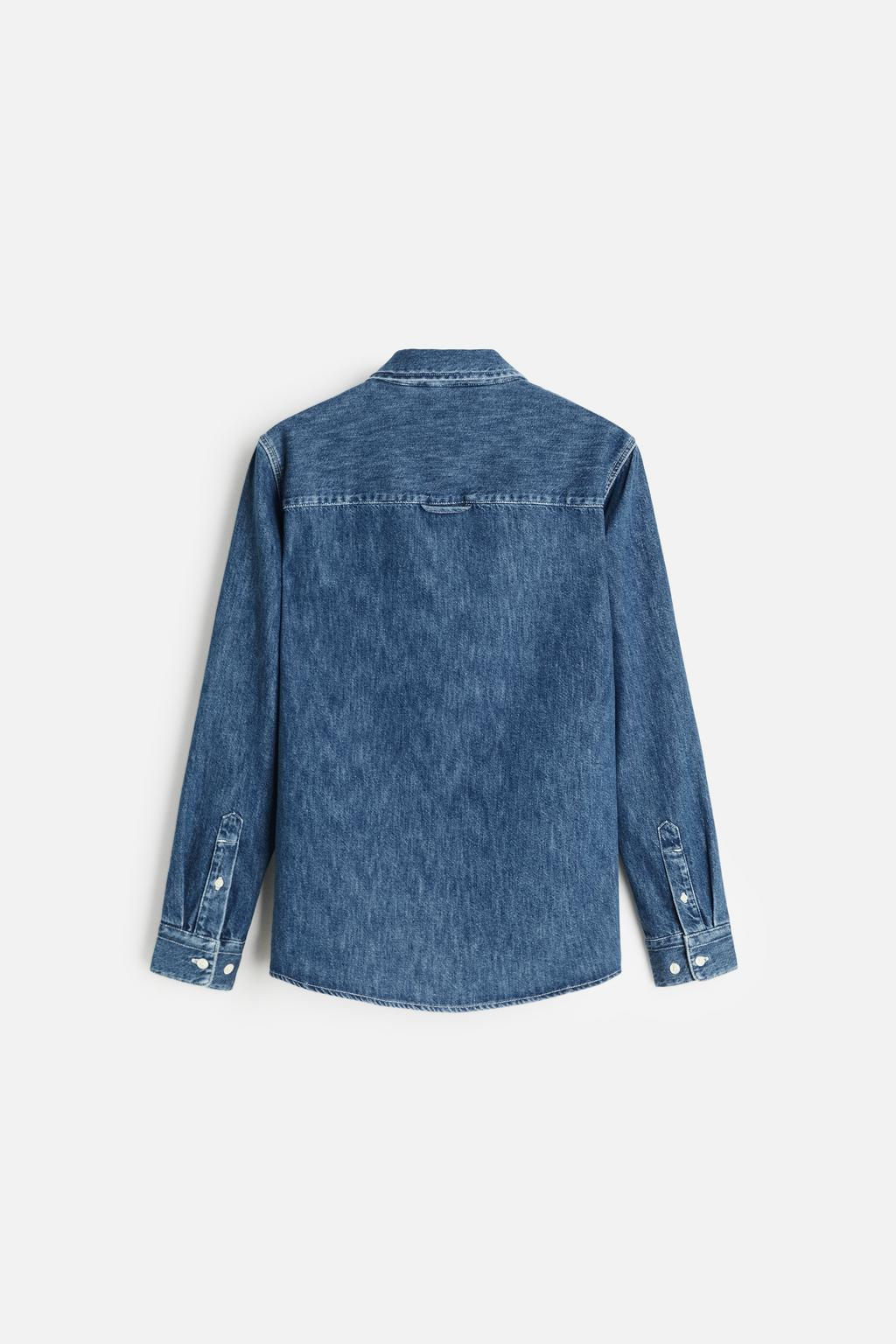 SOLUK EFEKTLI DENIM GOMLEK - Zara фото 3