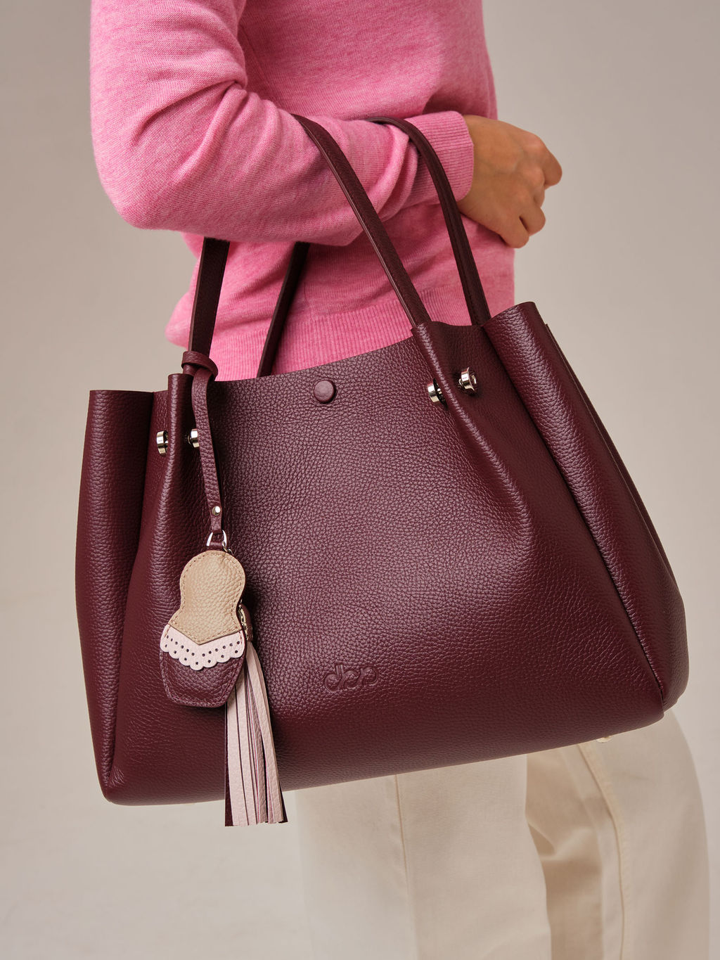 Кожаная сумка Vasilisa DBR 31210 зимняя вишня  фото 3