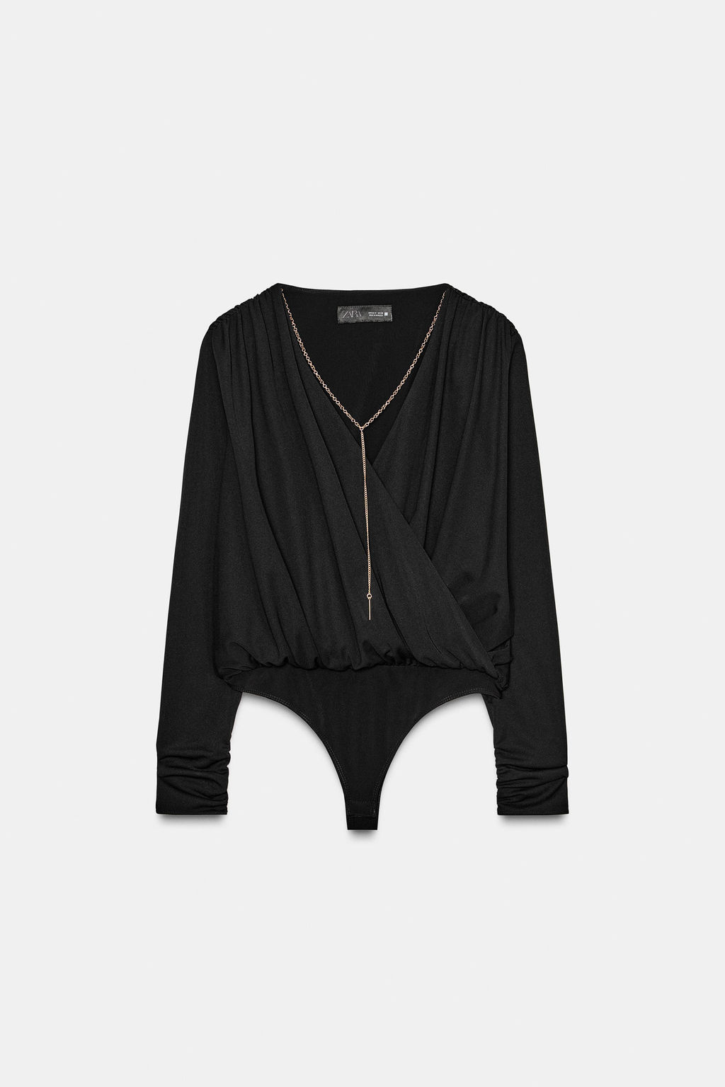 DRAPED CHAIN BODYSUIT - Zara фото 7