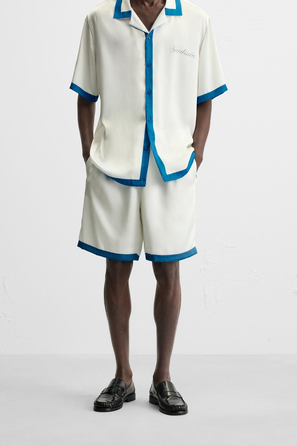 PRINTED SATIN BERMUDA SHORTS - Zara фото 2