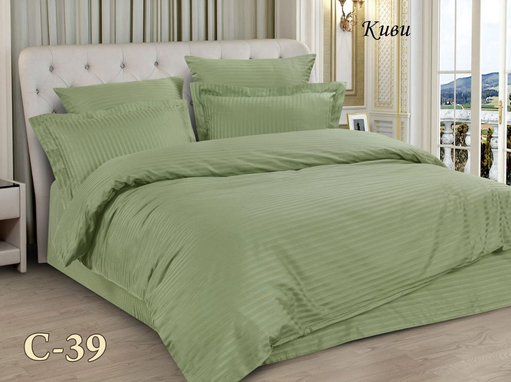 Комплект постельного белья Киви, Сатин Страйп семейный