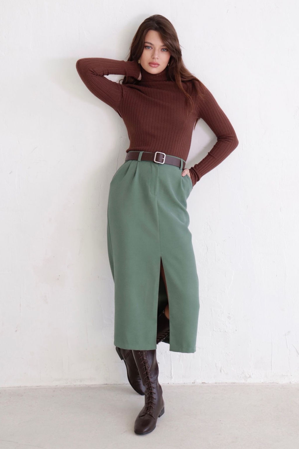 Юбка миди-макси с разрезом спереди - Martichelli фото 27