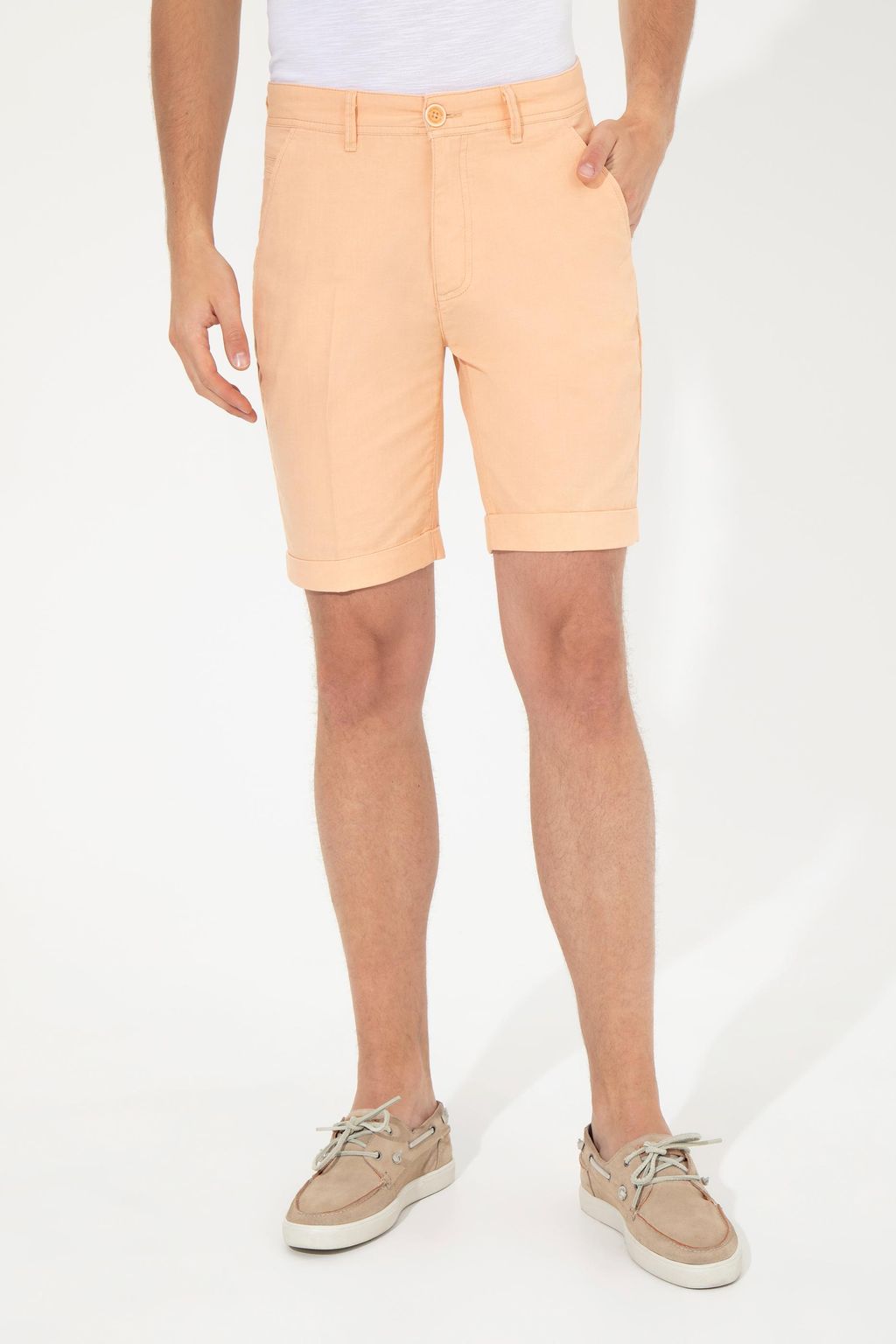 U. S. Polo Assn Мужские оранжевые тканые шорты - U.s. polo assn фото 2