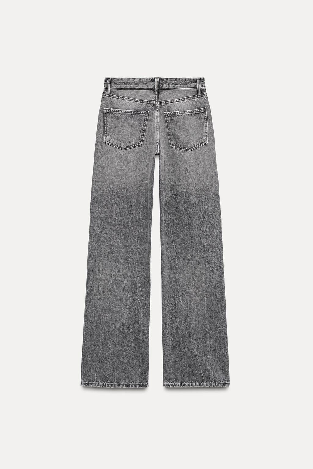 TRF WIDE-LEG MID-RISE FULL LENGTH JEANS - Zara фото 9