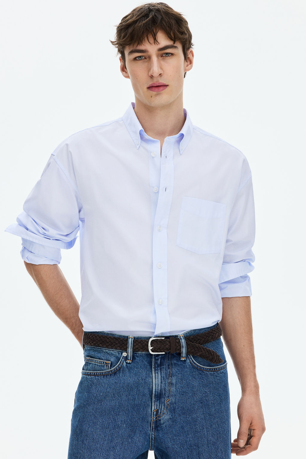 Camisa en popelina de algod?n Relaxed Fit - H&m фото 2
