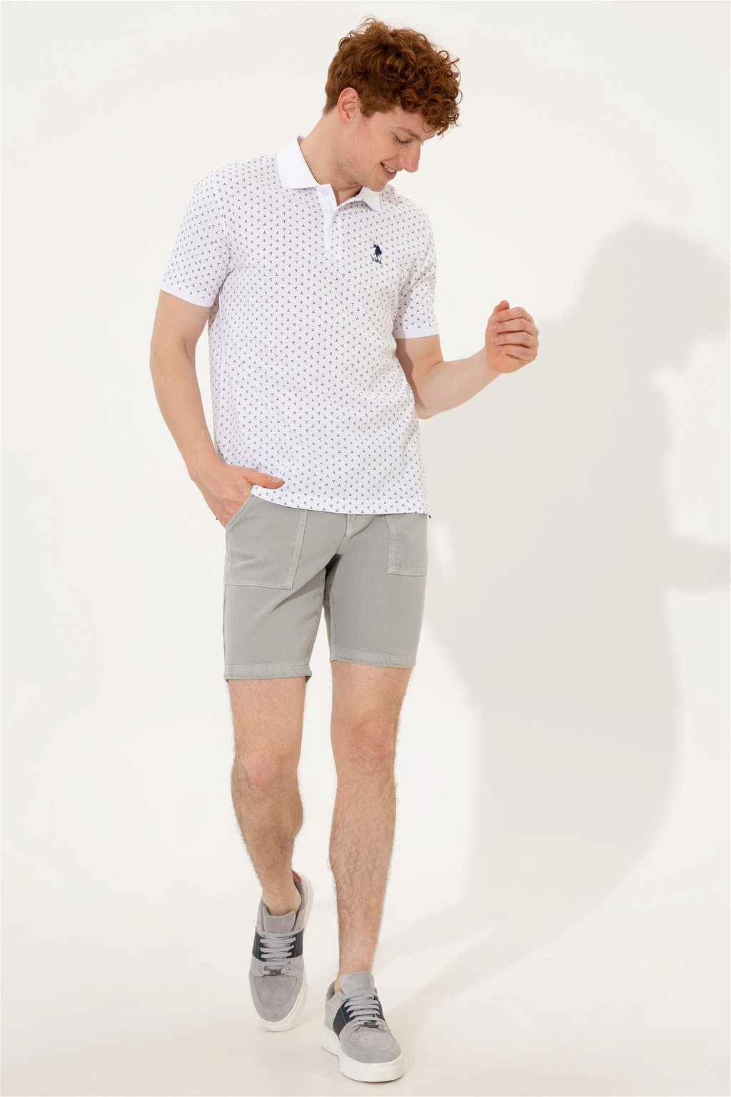 U. S. Polo Assn Мужская белая футболка с воротником-поло - U.s. polo assn фото 10