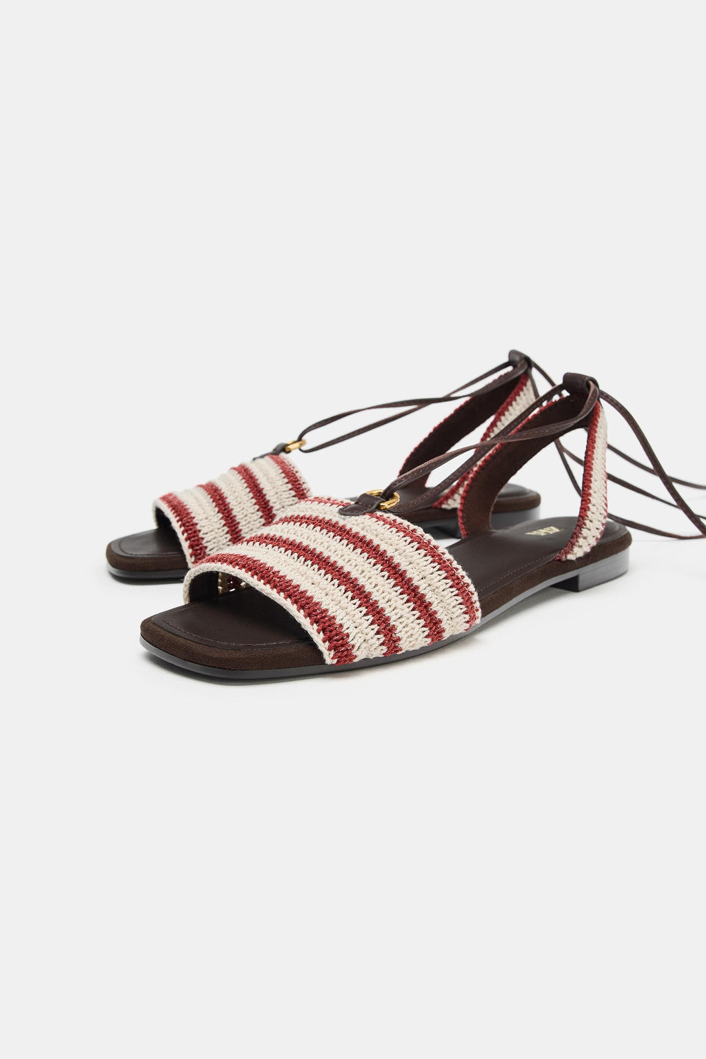 SANDALIA TEJIDO RAYAS ATADA / Multicolor - Zara фото 3