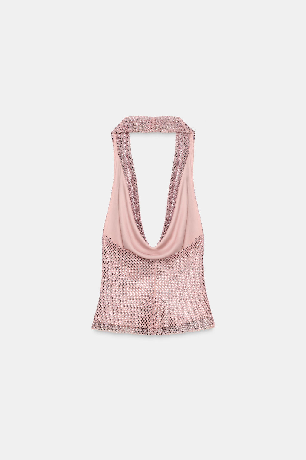 RED HALTER TOP WITH SHIMMER DETAIL - Zara фото 6