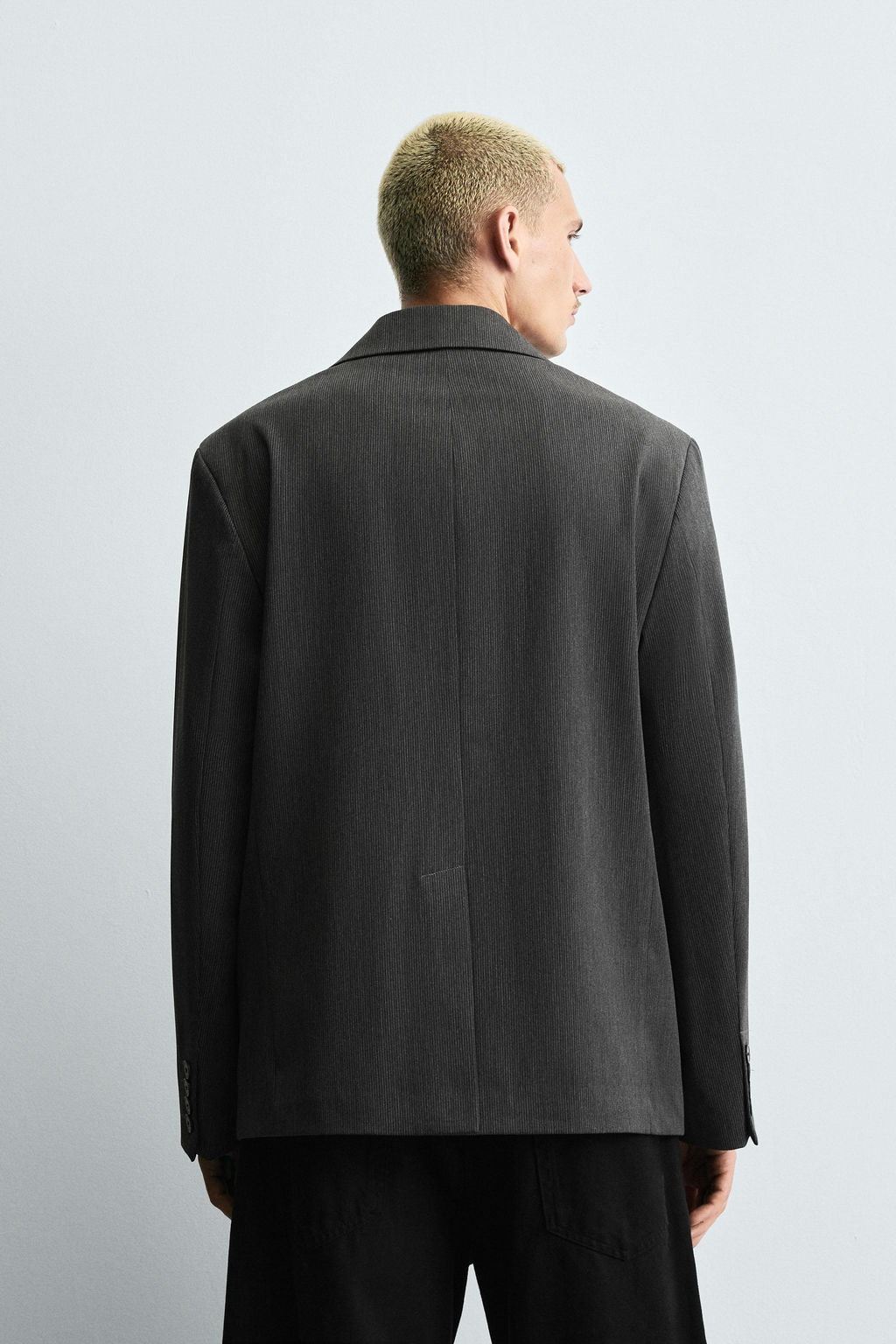 STRIPED OVERSIZE FIT BLAZER - Zara фото 3