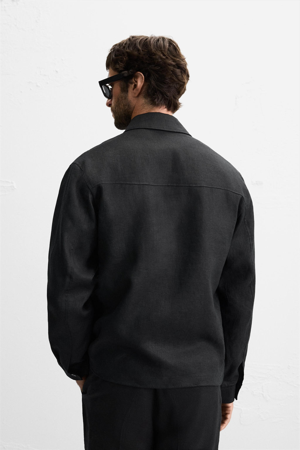 100% LINEN OVERSHIRT - Zara фото 4