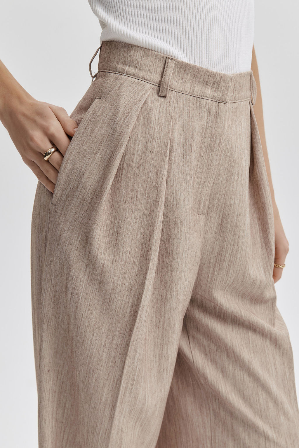 Брюки-палаццо с эффектом меланж - Mollis фото 4