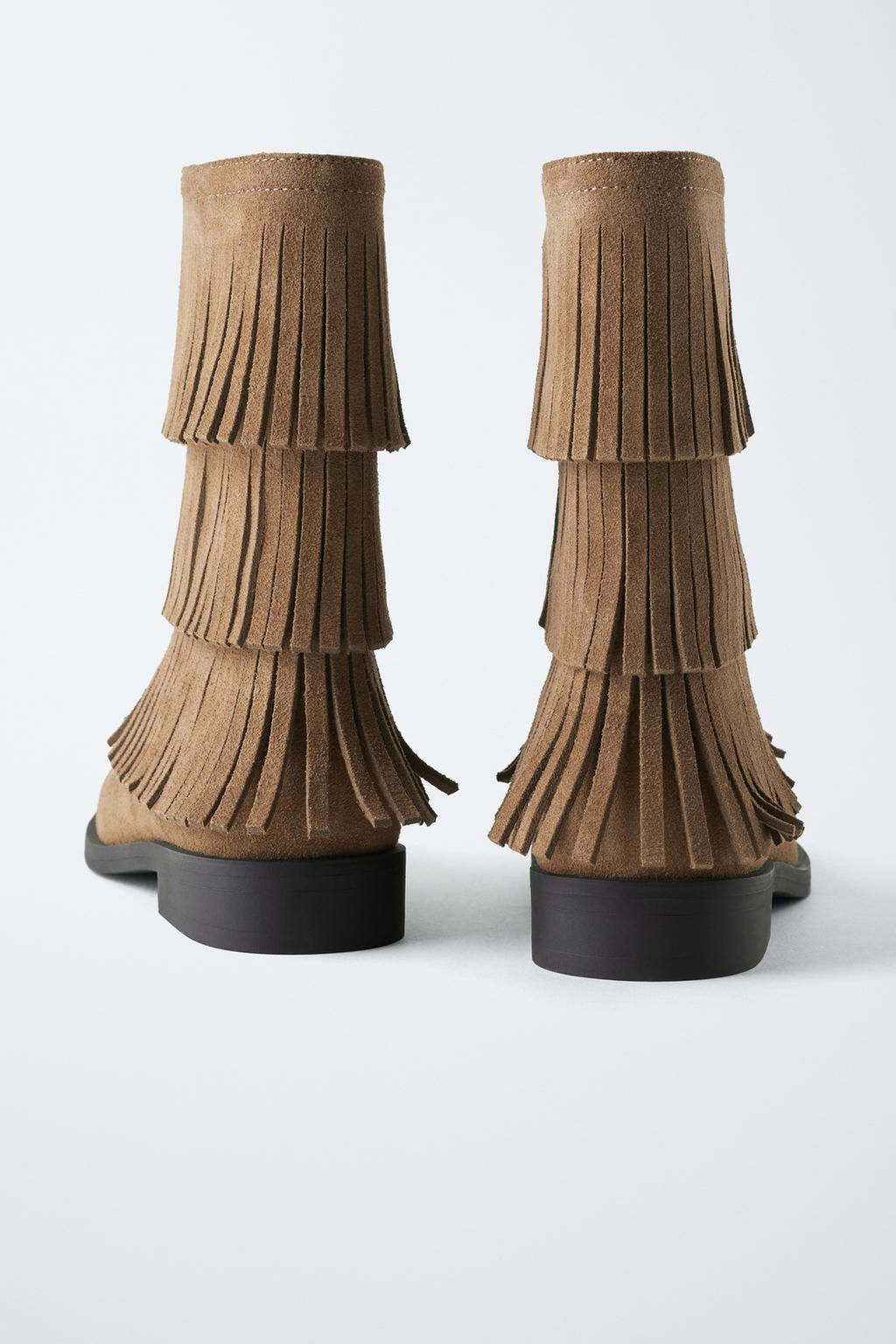 FRINGED BOOTS - Zara фото 4