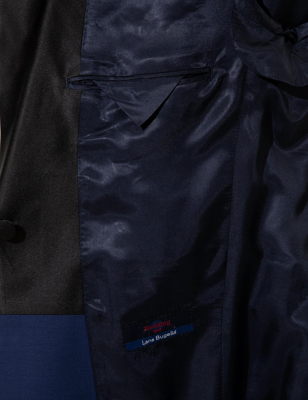 Светло-темно-синий приталенный пиджак-смокинг - Cacharel фото 8