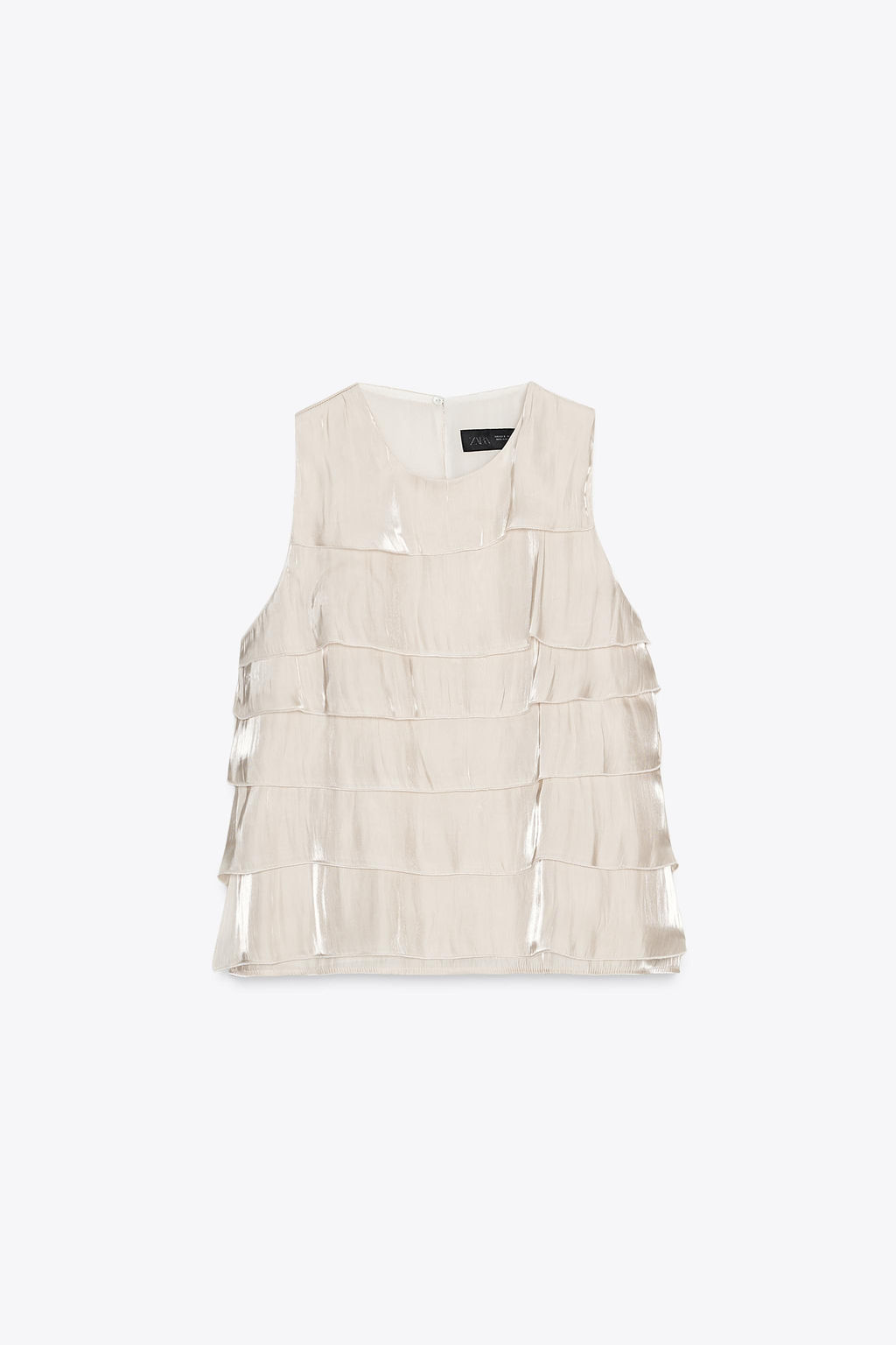 SHIMMER-EFFECT RUFFLED TOP - Zara фото 10