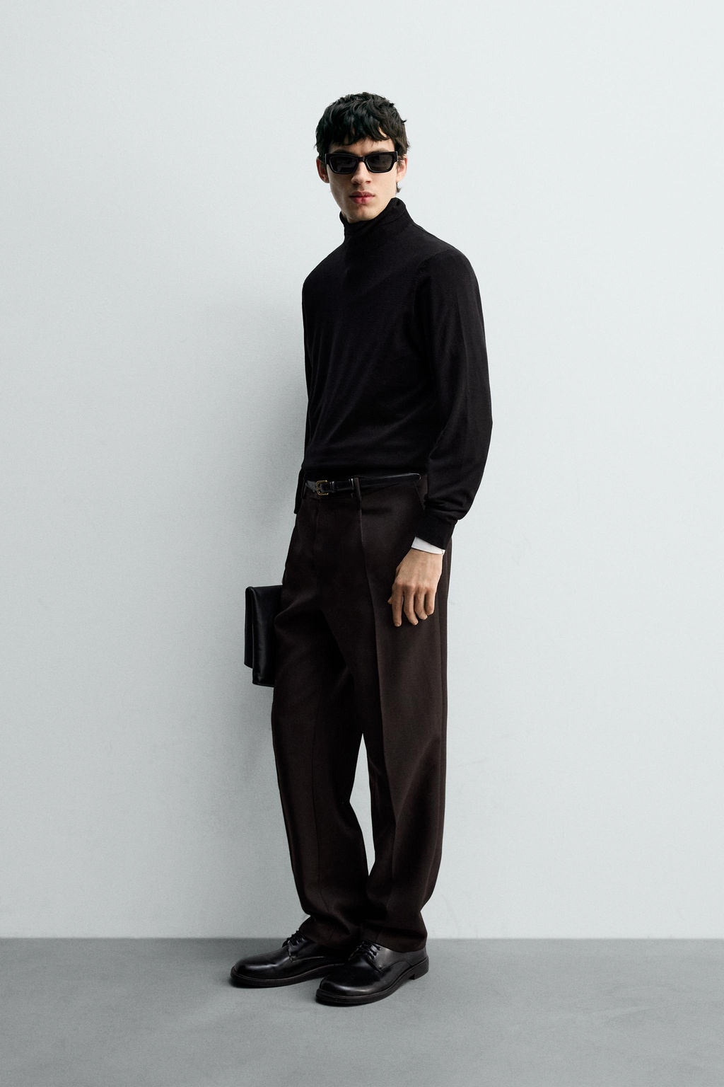 100% WOOL PLEATED TROUSERS - Zara фото 3