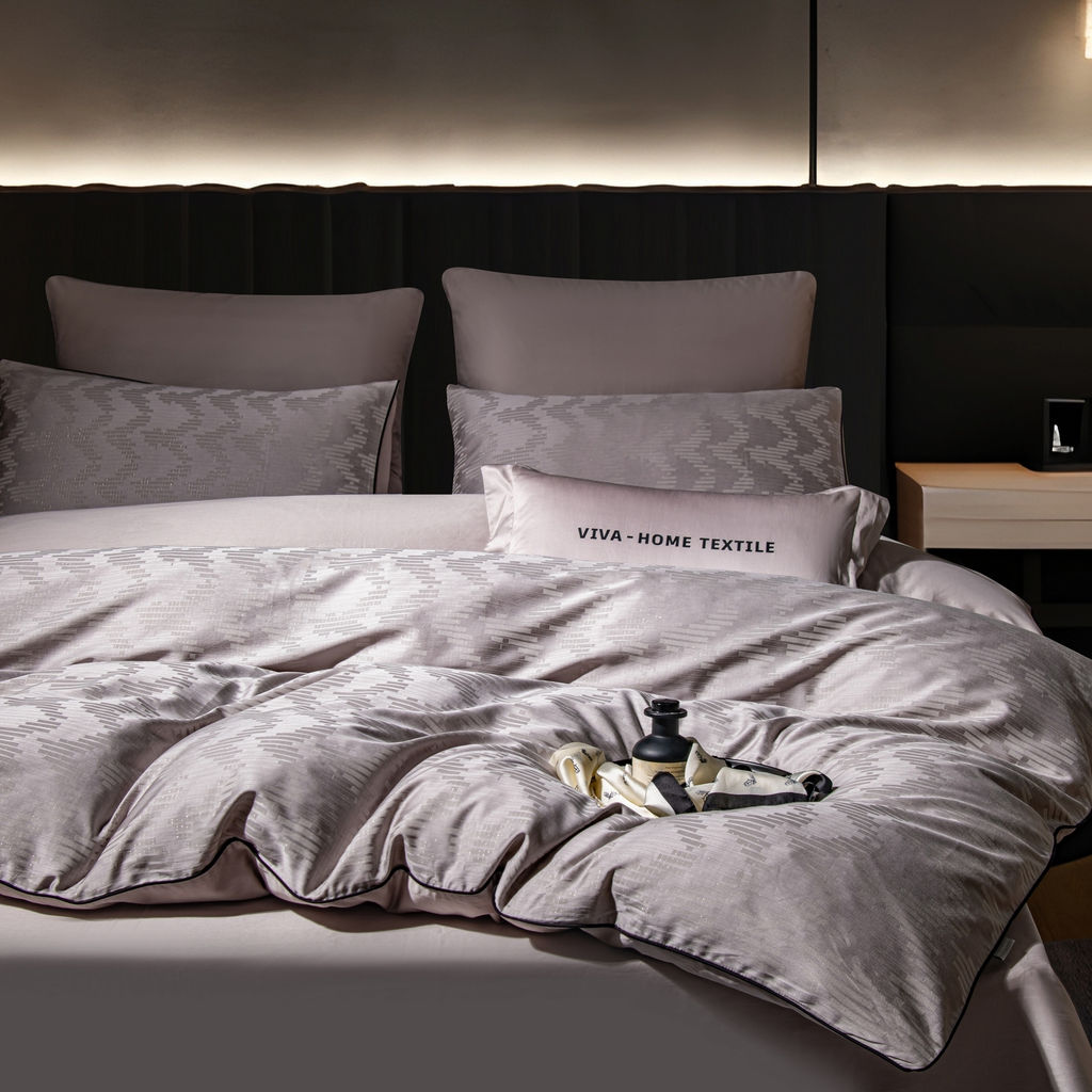 Комплект постельного белья Сатин-Жаккард Тессоро MT002 Евро 4 Наволочки