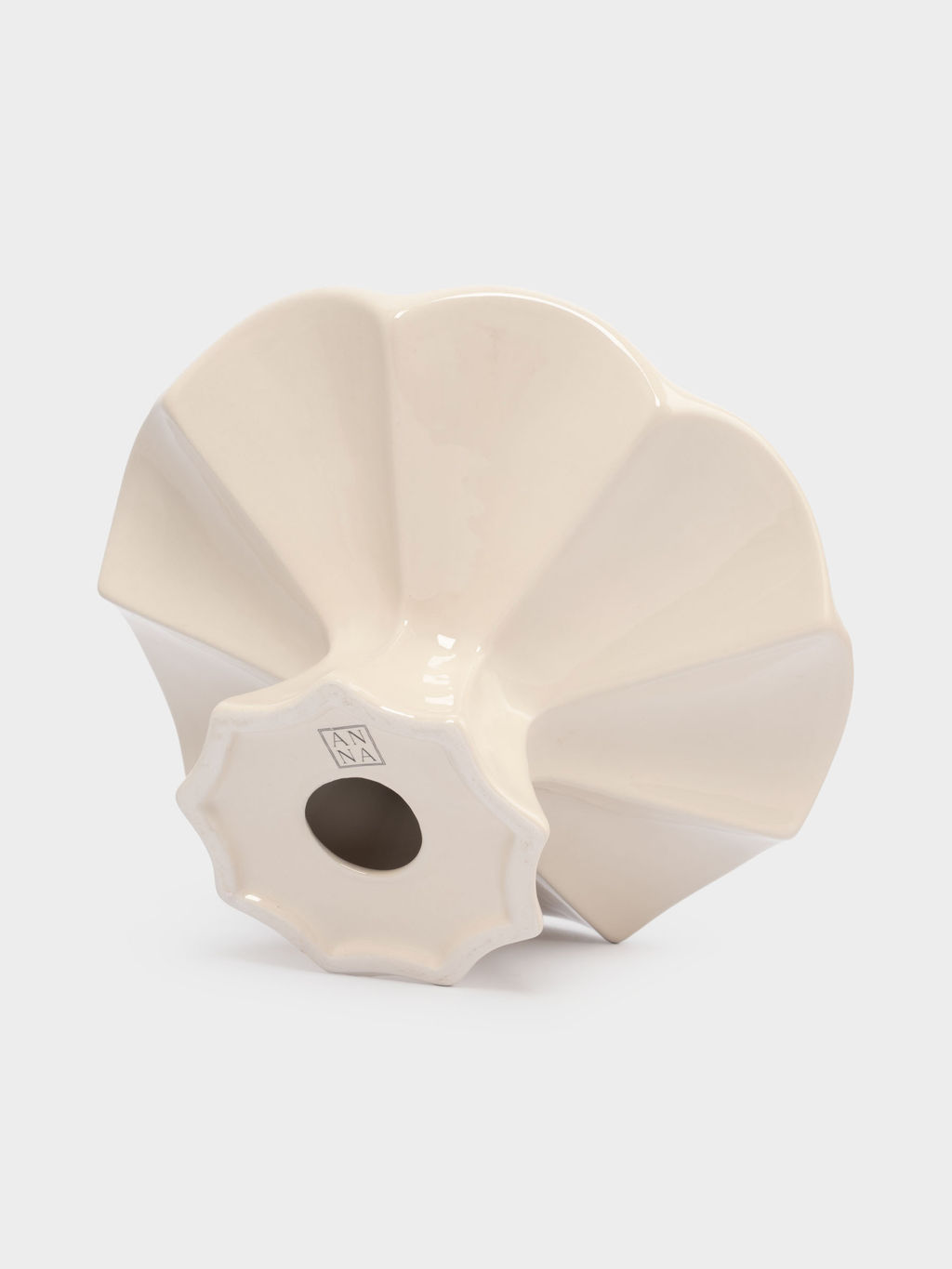 Ваза для фруктов, 24х11 см, на ножке, керамика, молочная, Волнистый край, Zephyr - Anna lafarg фото 5