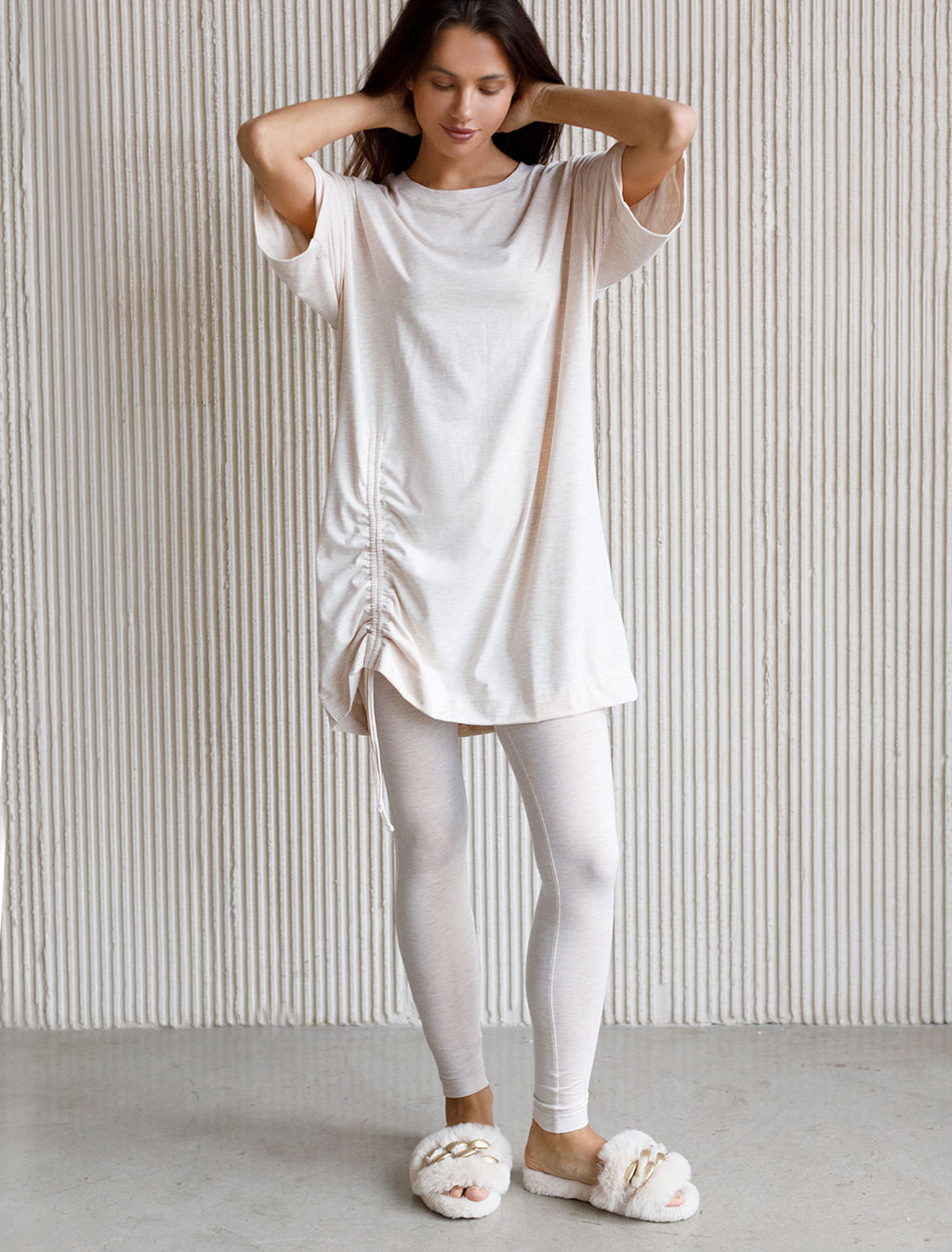 Ассиметричное платье-туника из премиального хлопка