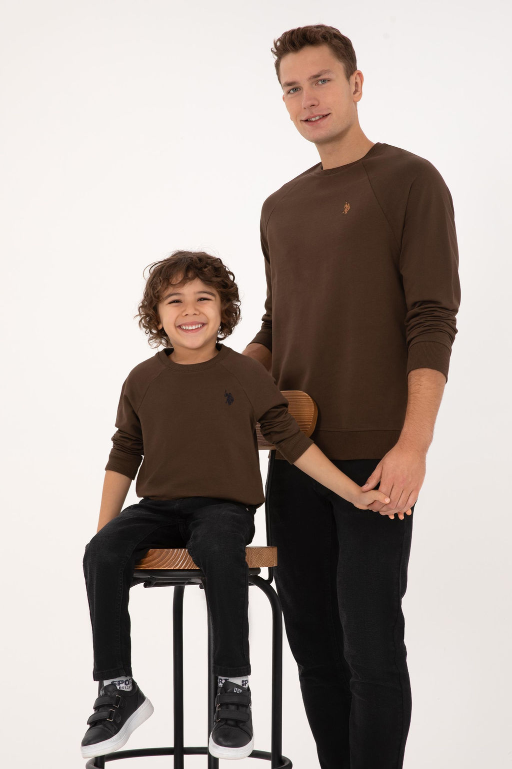 Erkek _ocuk Kahverengi Basic Sweatshirt Sepette S_rpriz _ndirim - U.s. polo assn фото 4