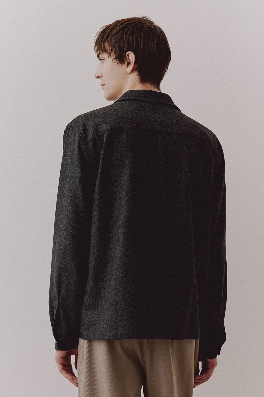 Camisa en mezcla de lana - H&m фото 4