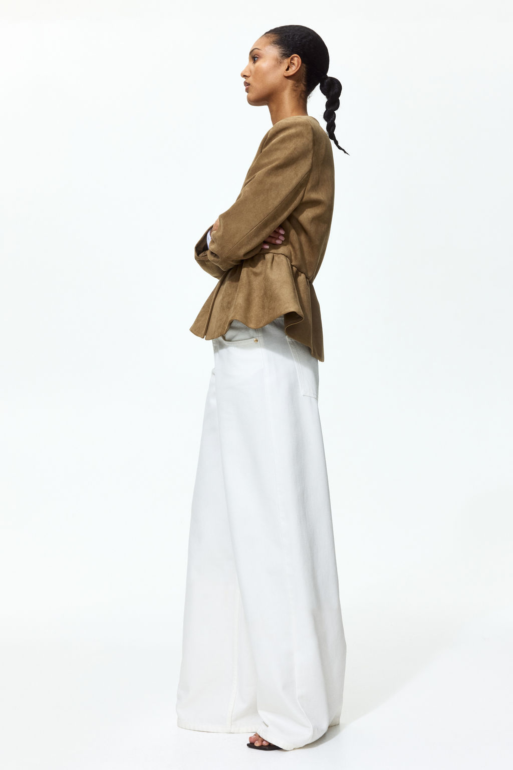 Collarless peplum jacket - H&m фото 5