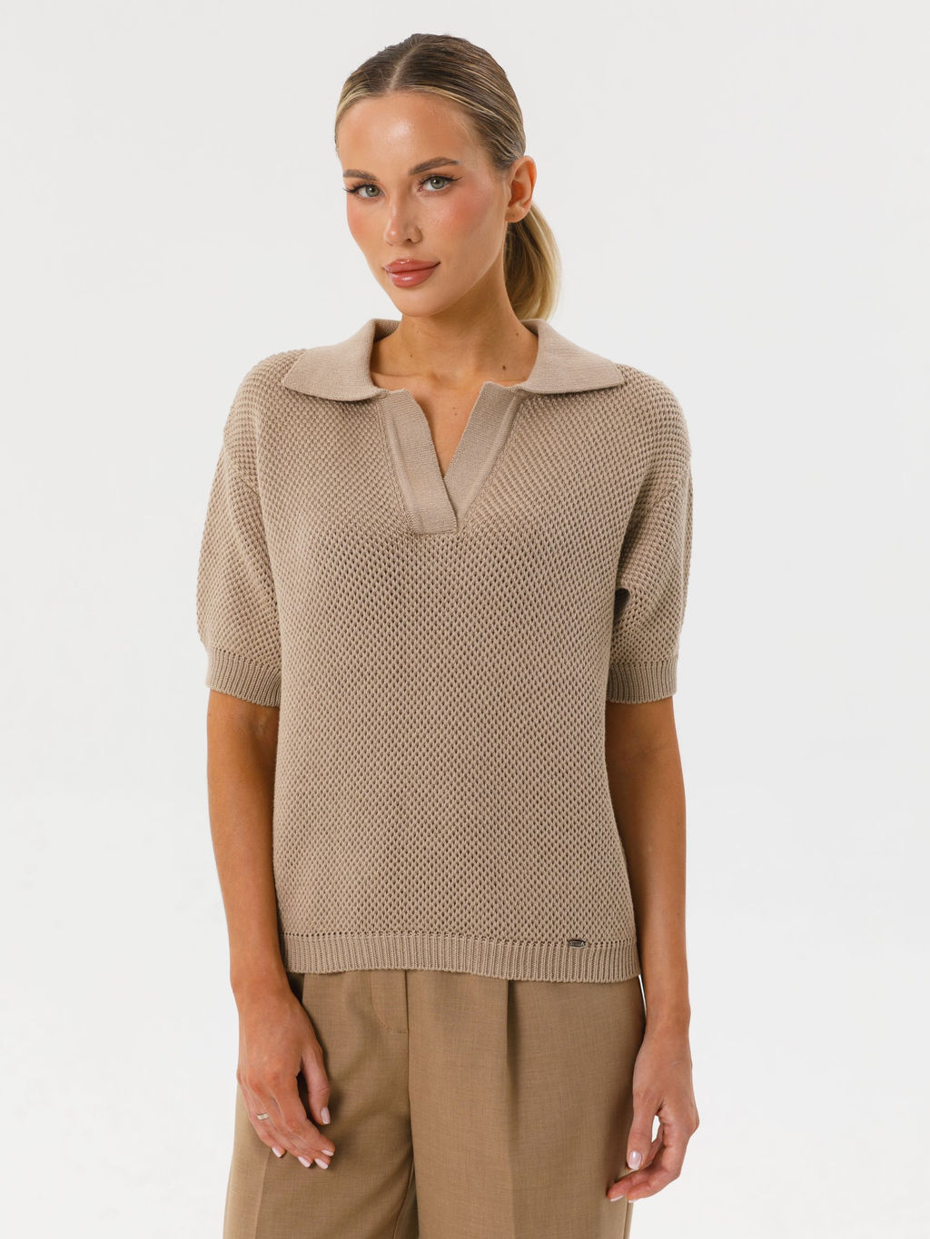 Блузка поло вязаная - Stilla фото 3