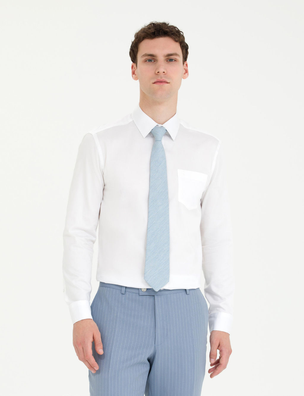 Beyaz Regular Fit Uzun Kollu Klasik G_mlek - Pierre cardin фото 10